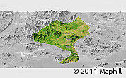 Satellite Panoramic Map of Enping, lighten, desaturated