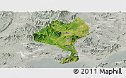 Satellite Panoramic Map of Enping, lighten, semi-desaturated