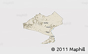 Shaded Relief Panoramic Map of Enping, cropped outside