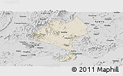 Shaded Relief Panoramic Map of Enping, desaturated