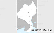 Gray Simple Map of Enping, single color outside