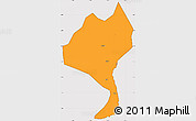 Political Simple Map of Enping, cropped outside