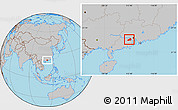 Gray Location Map of Gaoming