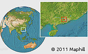 Satellite Location Map of Gaoming