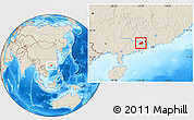 Shaded Relief Location Map of Gaoming