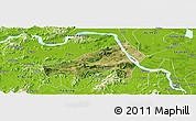 Satellite Panoramic Map of Gaoming, physical outside