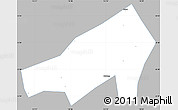 Gray Simple Map of Gaoming, single color outside