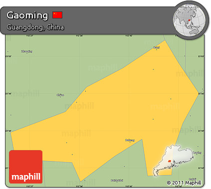 Savanna Style Simple Map of Gaoming