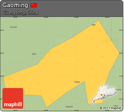 Savanna Style Simple Map of Gaoming