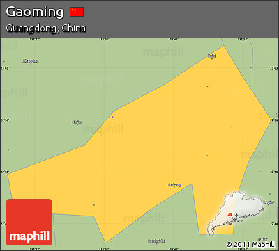 Savanna Style Simple Map of Gaoming