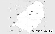 Silver Style Simple Map of Guangning