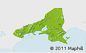Physical 3D Map of Haifeng, single color outside
