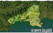 Satellite 3D Map of Haifeng, darken