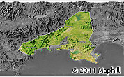 Satellite 3D Map of Haifeng, desaturated