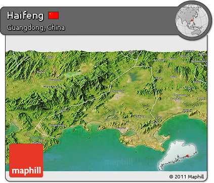Satellite 3D Map of Haifeng