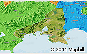 Satellite 3D Map of Haifeng, political outside