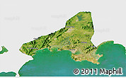 Satellite 3D Map of Haifeng, single color outside