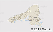 Shaded Relief 3D Map of Haifeng, cropped outside