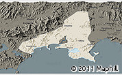 Shaded Relief 3D Map of Haifeng, darken