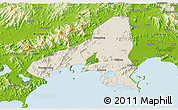 Shaded Relief 3D Map of Haifeng, physical outside