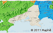 Shaded Relief 3D Map of Haifeng, political outside