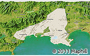 Shaded Relief 3D Map of Haifeng, satellite outside