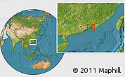 Satellite Location Map of Haifeng
