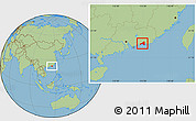 Savanna Style Location Map of Haifeng