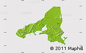 Physical Map of Haifeng, cropped outside