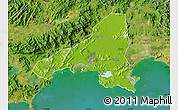 Physical Map of Haifeng, satellite outside