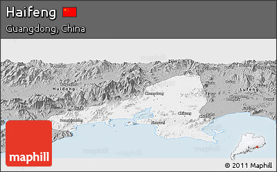 Gray Panoramic Map of Haifeng