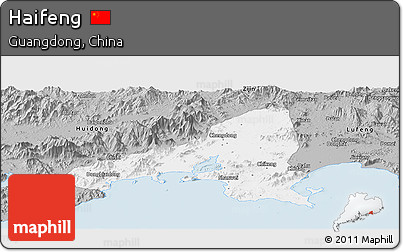 Gray Panoramic Map of Haifeng