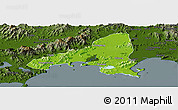 Physical Panoramic Map of Haifeng, darken