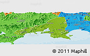 Physical Panoramic Map of Haifeng, political outside