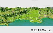 Physical Panoramic Map of Haifeng, satellite outside
