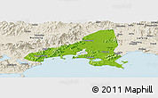 Physical Panoramic Map of Haifeng, shaded relief outside
