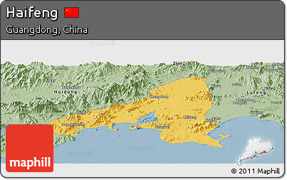 Savanna Style Panoramic Map of Haifeng