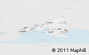 Silver Style Panoramic Map of Haifeng, single color outside