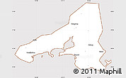 Classic Style Simple Map of Haifeng, cropped outside