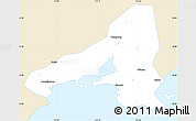 Classic Style Simple Map of Haifeng, single color outside