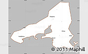 Gray Simple Map of Haifeng, cropped outside
