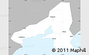 Gray Simple Map of Haifeng, single color outside
