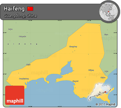 Savanna Style Simple Map of Haifeng