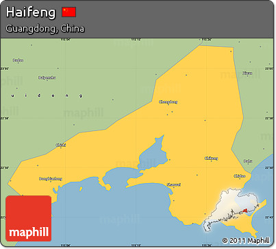 Savanna Style Simple Map of Haifeng