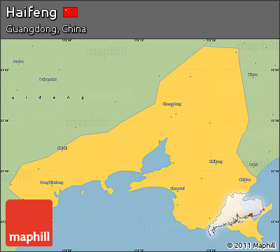 Savanna Style Simple Map of Haifeng