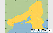 Savanna Style Simple Map of Haifeng, single color outside