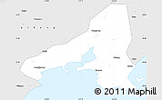 Silver Style Simple Map of Haifeng