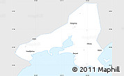 Silver Style Simple Map of Haifeng, single color outside
