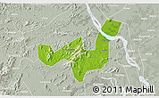 Physical 3D Map of Heshan, lighten, semi-desaturated