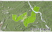 Physical 3D Map of Heshan, semi-desaturated
